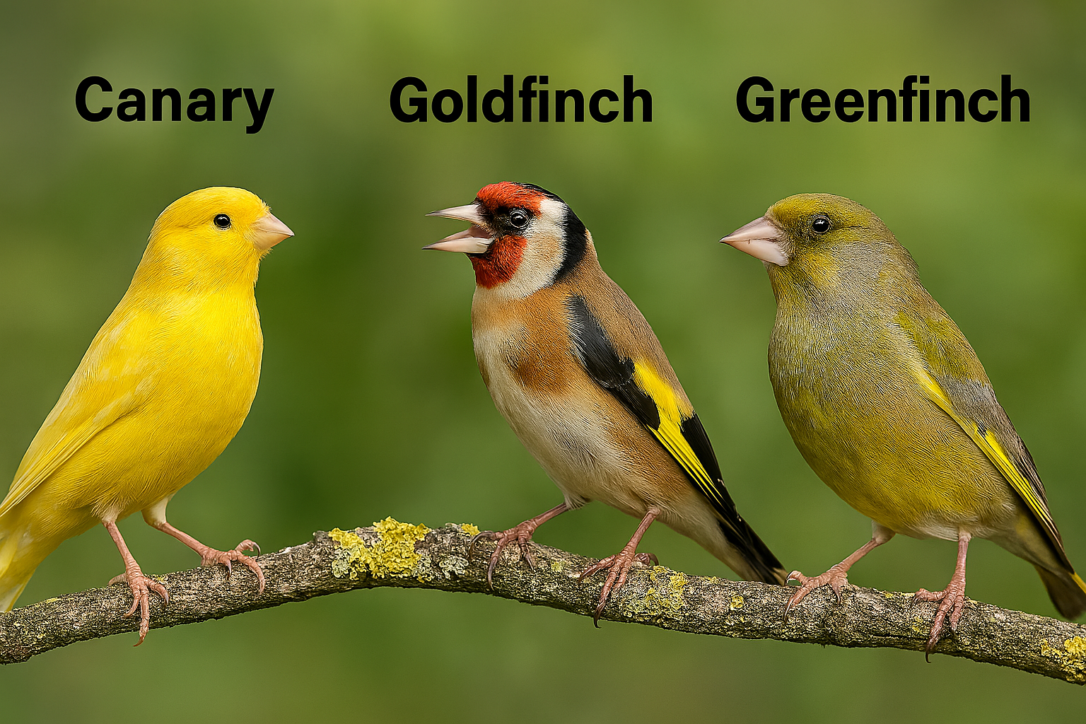 Diferencias entre Canarios, Jilgueros y Verderones